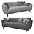 Stylish Osaka Sofa: La Forma 3D model small image 2