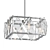 Modern Glass Rhombus Square Chandelier 3D model small image 1