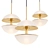 Elegant Brass and Glass Loft Pendant 3D model small image 1