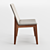 Fuchsia Velvet Dining Chair 3D model small image 3