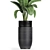 Exotic Banana Palm in Black Vase 3D model small image 3