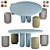 Concrete Chic: GIUDECCA Tables & Stools 3D model small image 1