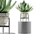 Concrete Planter Agave: Outdoor Plant Collection 3D model small image 1