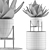 Concrete Planter Agave: Outdoor Plant Collection 3D model small image 5