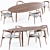 Modern Table Set: Tekton Natevo 3D model small image 1