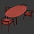 Modern Table Set: Tekton Natevo 3D model small image 5