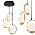 Modern Opal Glass 3-Light Pendant 3D model small image 1