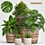 Elegant Greenery Collection: 128-Piece Plant Set 3D model small image 1