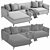 Modern Boconcept Modena Chaise Lounge 3D model small image 4