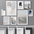 ﻿Abstract Modern Art Photo Frames Set 3D model small image 1