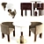 Mezzo Foster-Crawford: Modern Furniture Set 3D model small image 1