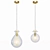 Pearlescent Glass Pendant Lighting 3D model small image 2