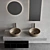 Concrete Vanity Unit Set | Scarabeo TopLine 3D model small image 3