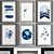 Abstract Art Frames: 6 Black and White Frames, 50x70 cm 3D model small image 1