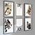 Animal-Inspired Art Frame: 6 Frames, 2 Colors, 50x70cm 3D model small image 2