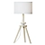 Modern Oak and White Table Lamp 3D model small image 2