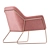 Blush Velvet Frame Armchair 3D model small image 2