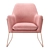 Blush Velvet Frame Armchair 3D model small image 3