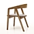 Elegant Solid Wood Dining Chair 3D model small image 2