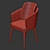 Elegant Porto 242T Dining Chair 3D model small image 1