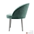 Elegant Rose Armchair: Sandler Seating 3D model small image 3