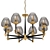 Brass Loft Chandelier - Modern, Exclusive 3D model small image 1