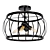 Vintage Loft Cage Ceiling Lamp 3D model small image 1