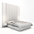 Sleek Gray Bed 2016 3D model small image 2