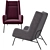 Munnar Flannel Armchair & Footrest 3D model small image 2