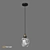 Scandinavian Style Suspension Light | 150cm Height | E27 1*40w 3D model small image 3