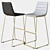 Elegant Adele Bar Chair 3D model small image 1