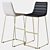 Elegant Adele Bar Chair 3D model small image 2