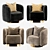 Elegant Eichholtz Armchair: Perfect for Your Home 3D model small image 2