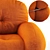 Piazzesi Orange Armchair: Italian Design, Vintage Vibes 3D model small image 5