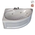 Luxurious Bathtub: Ariana 701 3D model small image 1