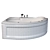 Luxurious Bathtub: Ariana 701 3D model small image 5