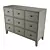 Modern Dark Gray 9-Drawer Chest 3D model small image 1