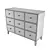 Modern Dark Gray 9-Drawer Chest 3D model small image 3