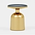 Elegant Brass Metal Coffee Table 3D model small image 2