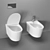 Modern Designer Toilet Set 3D model small image 2