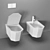 Modern Designer Toilet Set 3D model small image 5