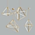 Sleek Geometric Chandelier 3D model small image 1