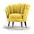 Sleek Petal Armchair - Modern Design 3D model small image 3