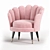 Sleek Petal Armchair - Modern Design 3D model small image 5