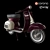Low-Poly Vespa Scooter Model 3D model small image 1