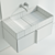 Paral Vanity Unit Set: Modern Wooden Washbasin 3D model small image 5