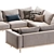 Newport U-Shaped Sectional: 5-Piece Comfort 3D model small image 3