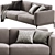 Elegant Flexform Romeo Compact Sofa 3D model small image 5