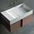 Inbani Paral Vanity Set 2: Top-Mounted Washbasin & Sectional Vanity Unit 3D model small image 2