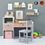 Nursery Desk & Decor 3D model small image 1